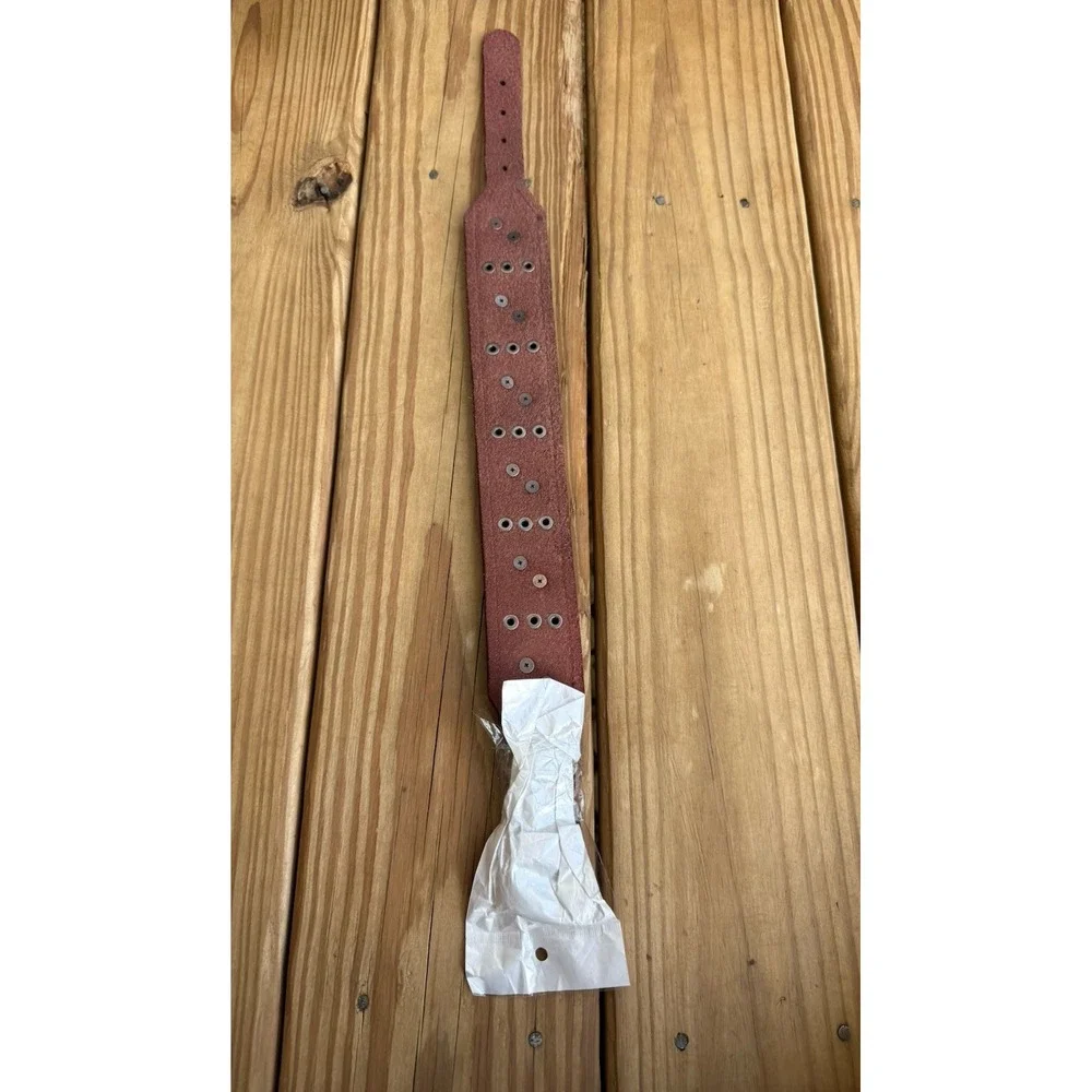 Brown Leather And Turquoise Studded Dog Collar Western Western 21.5